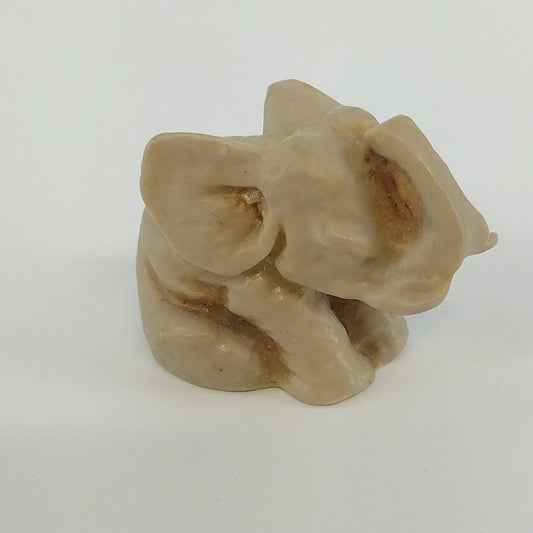 Hecho En Mexico gray alabaster elephant figurine