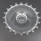 Heisey Lariat clear glass footed bon bon plate with looped rim