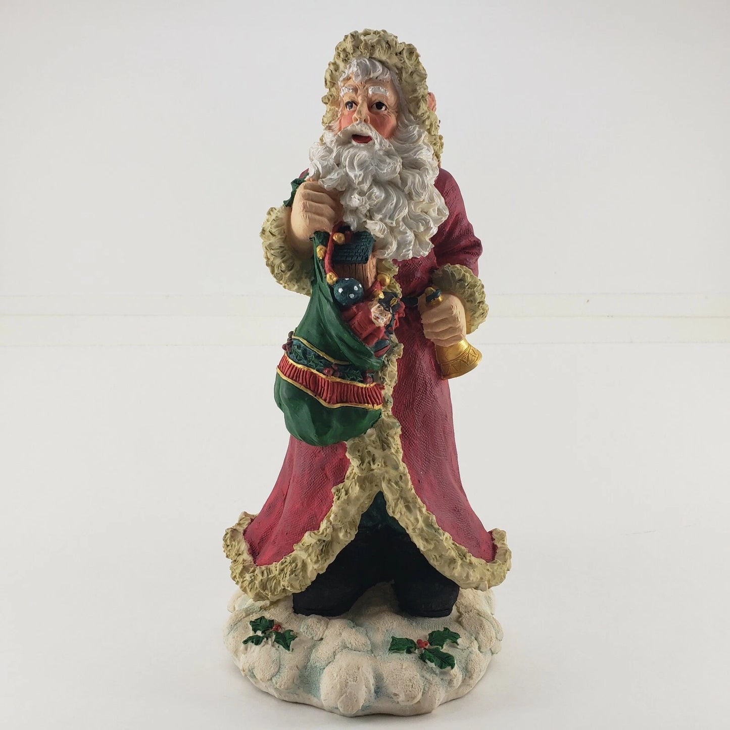 Holiday Time Santa Claus Christmas figurine with gifts and original box
