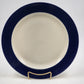 Homer Laughlin Best China charger plate with cobalt blue rim