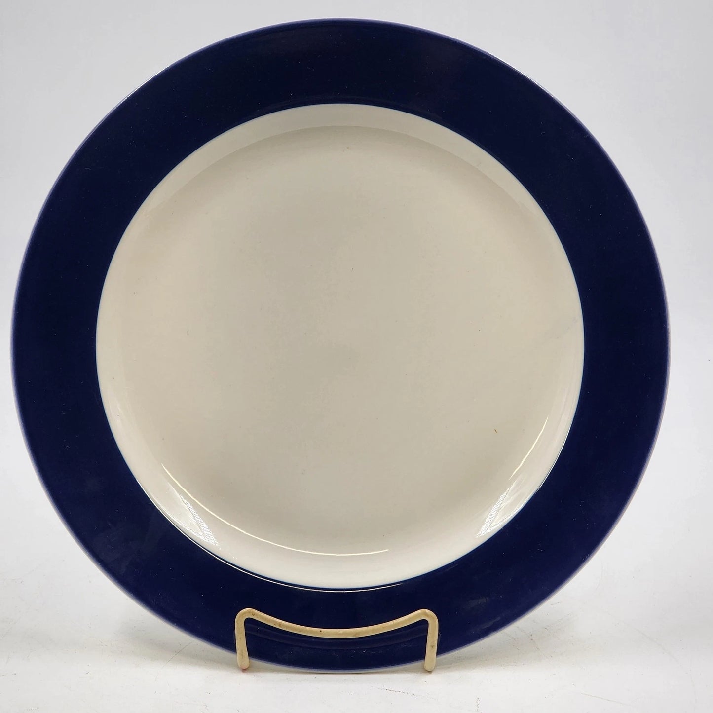 Homer Laughlin Best China charger plate with cobalt blue rim