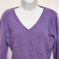 INC purple stretch knit pullover sweater