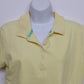IZOD women's yellow stretch polo shirt size large short sleeve