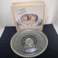 Vintage Indiana Glass Diamond Point pedestal cake stand with original box