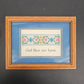 Framed God Bless Our Home stitched floral wall art