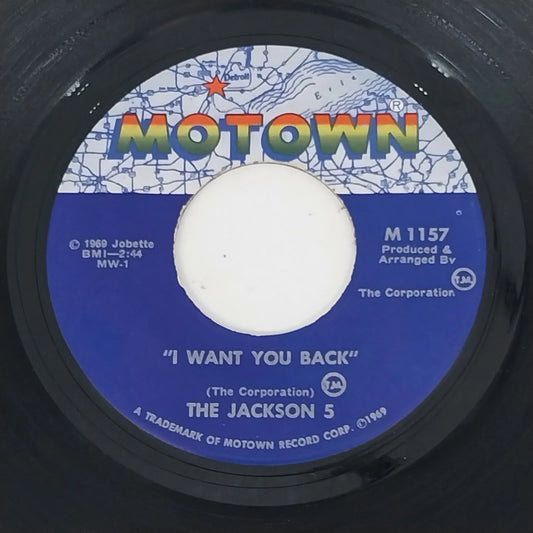 The Jackson 5 I Want You Back 45 RPM Motown vinyl record