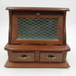 Jay Import wooden musical jewelry box with blue velvet interior