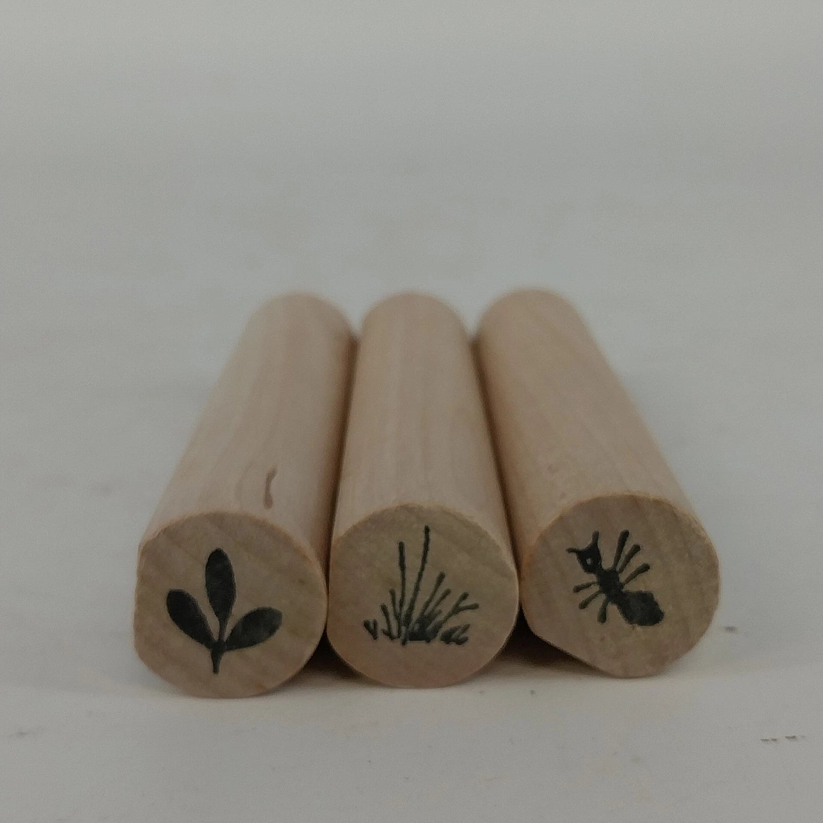 Vintage Judith Peg wooden rubber stamps with nature designs