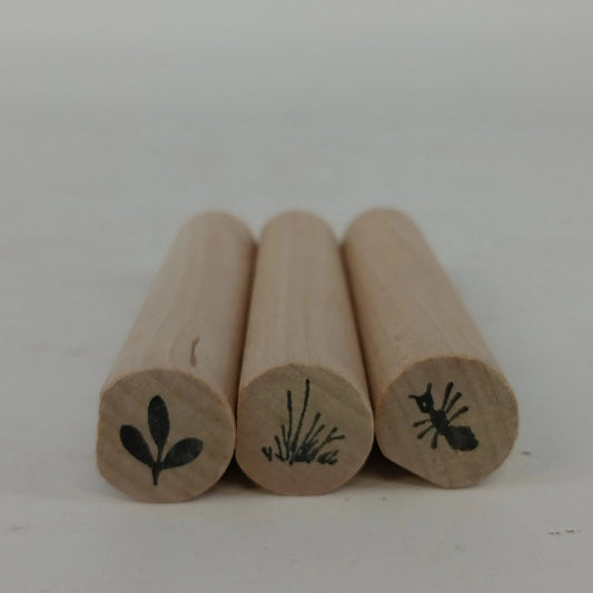 Vintage Judith Peg wooden rubber stamps with nature designs