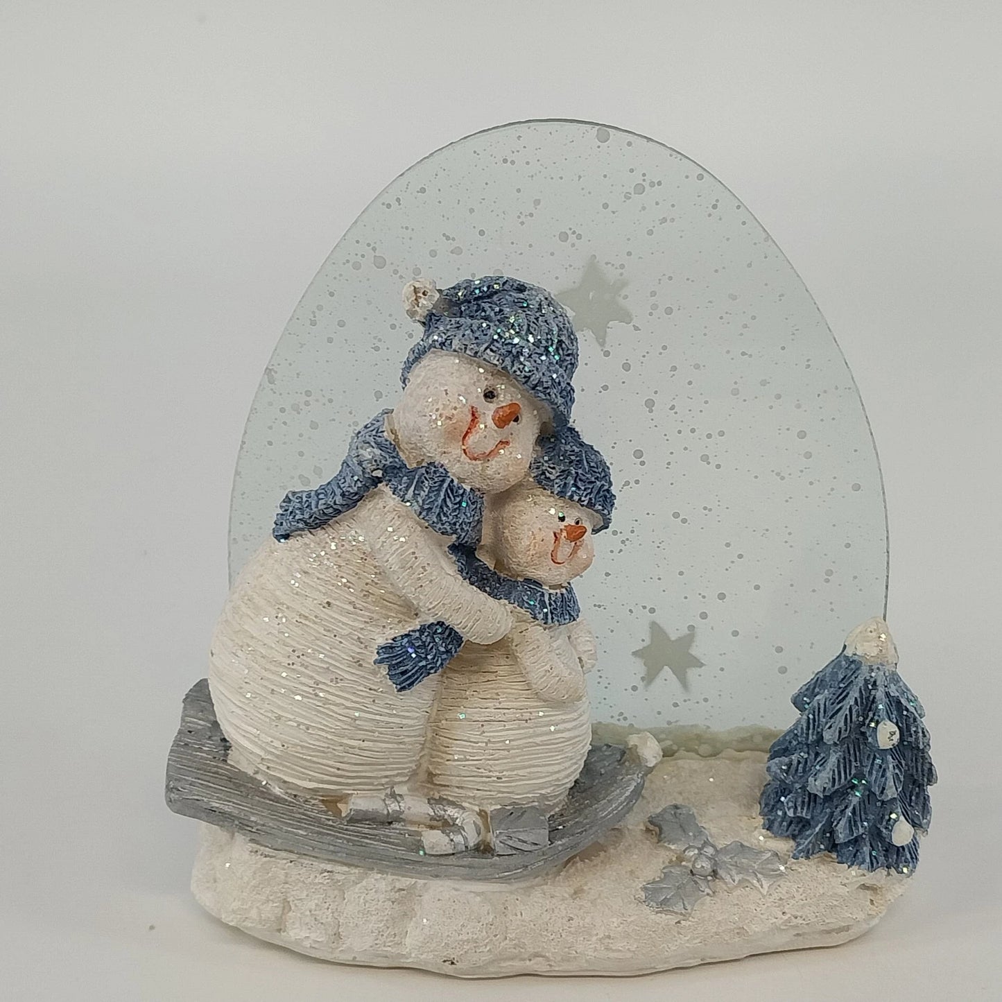 K's Collection Let It Snow Man snowmen sled Christmas figurine