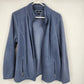 Women's Karen Scott Sport blue fleece jacket with full zip and pockets