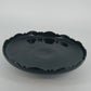 LE Smith Mt Pleasant black glass footed serving bowl