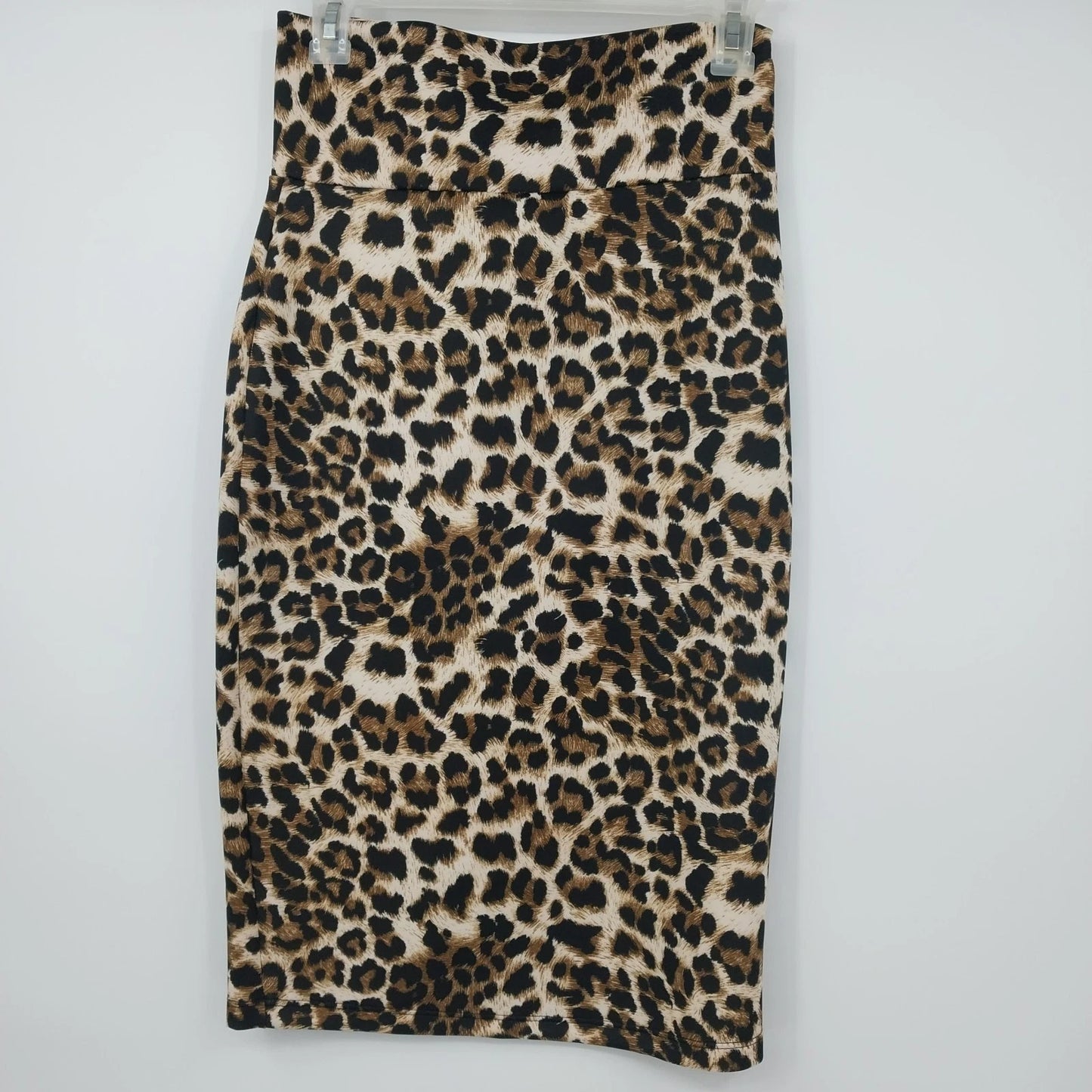 La Scala women's leopard print high waist pencil skirt