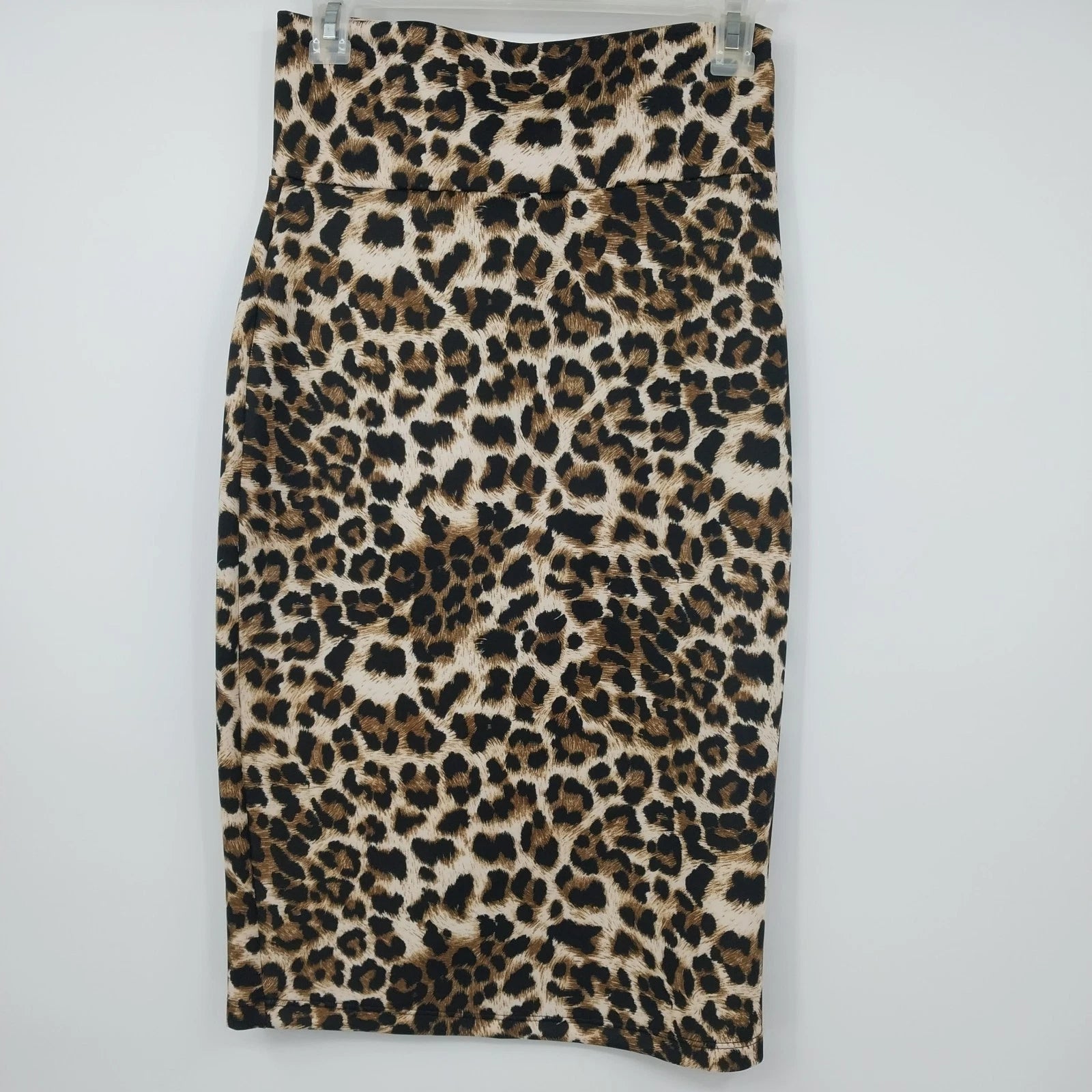 La Scala women's leopard print high waist pencil skirt