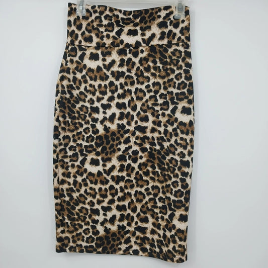 La Scala women's leopard print high waist pencil skirt
