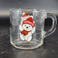 Vintage Lazzie Bear clear glass coffee mug
