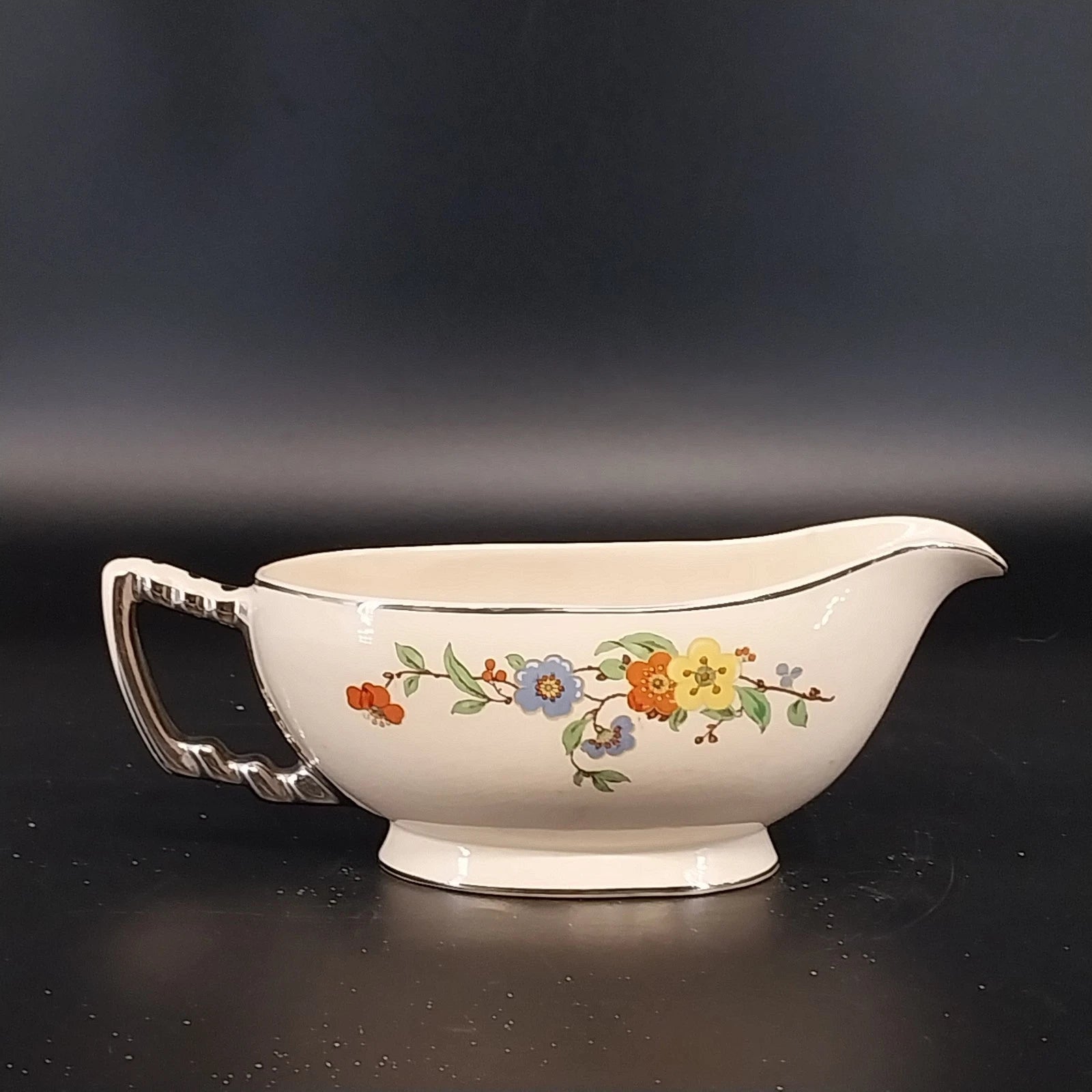 Leigh Ware Springtime floral gravy boat