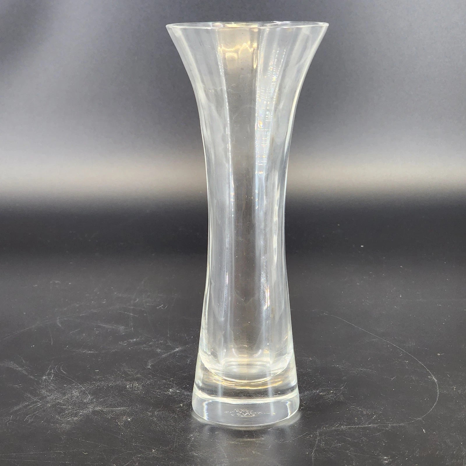 Lenox Optika full lead crystal bud vase with swirl design