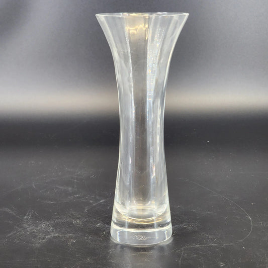 Lenox Optika full lead crystal bud vase with swirl design