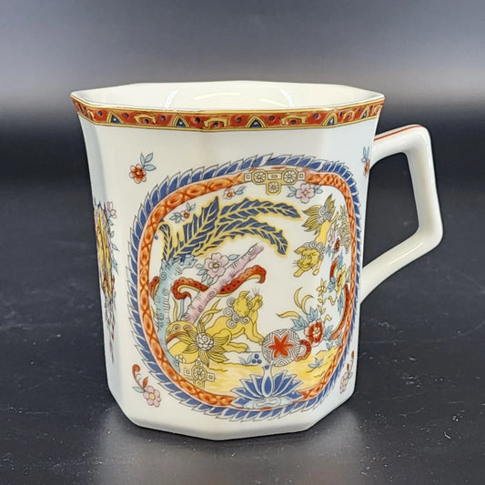 Vintage Lenwile Ardalt chinoiserie octagon porcelain coffee cup
