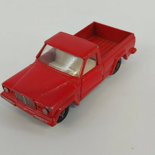Vintage Lesney Matchbox No. 71 Jeep Gladiator red diecast pickup truck