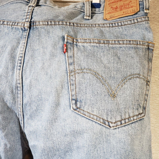 Mens Levi's 550 light wash relaxed tapered blue denim jeans