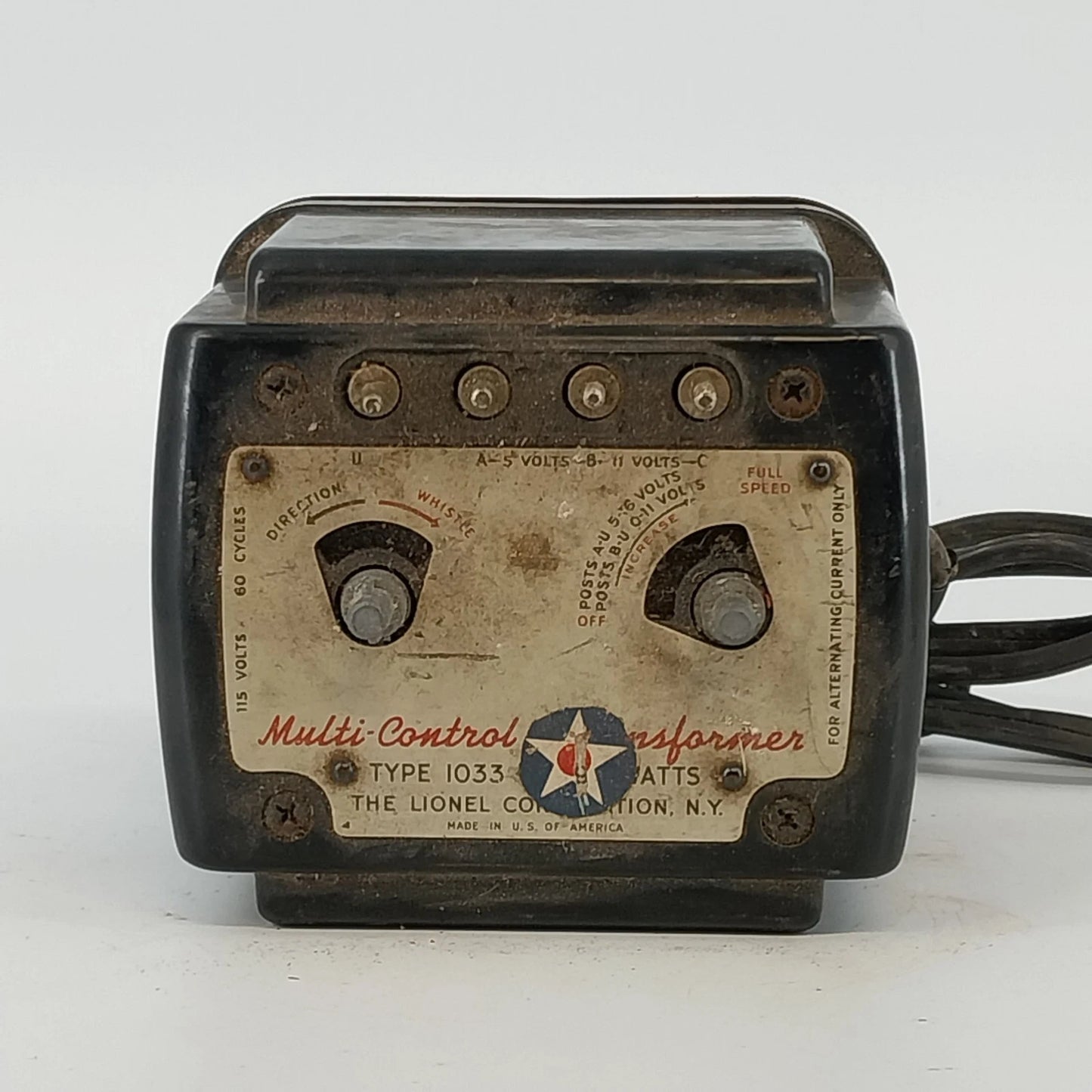 Vintage Lionel 1033 transformer train power supply unit