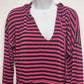Live 2 Lounge striped hoodie tunic purple black