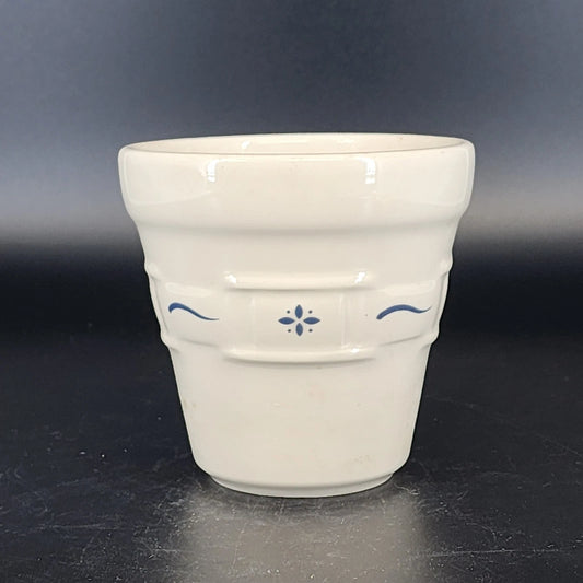 longaberger heritage blue flowerpot 4.5 pottery