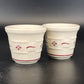 longaberger heritage red votive cups pottery set