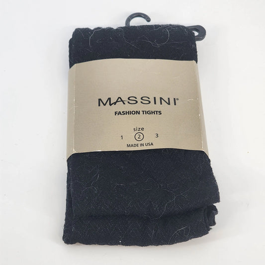 Massini black fashion tights size 2