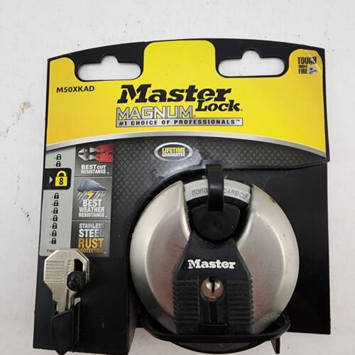 Master Lock Magnum M50XKAD shrouded padlock stainless