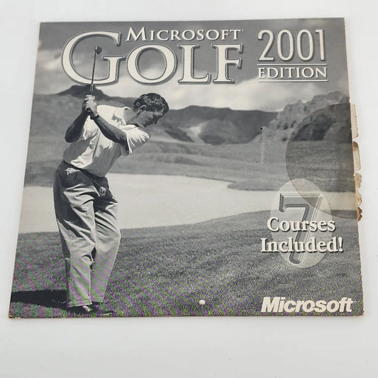 Microsoft Golf 2001 PC CD ROM game with original card sleeve