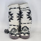 Muk Luks women’s grey knit slipper boots with faux fur lining