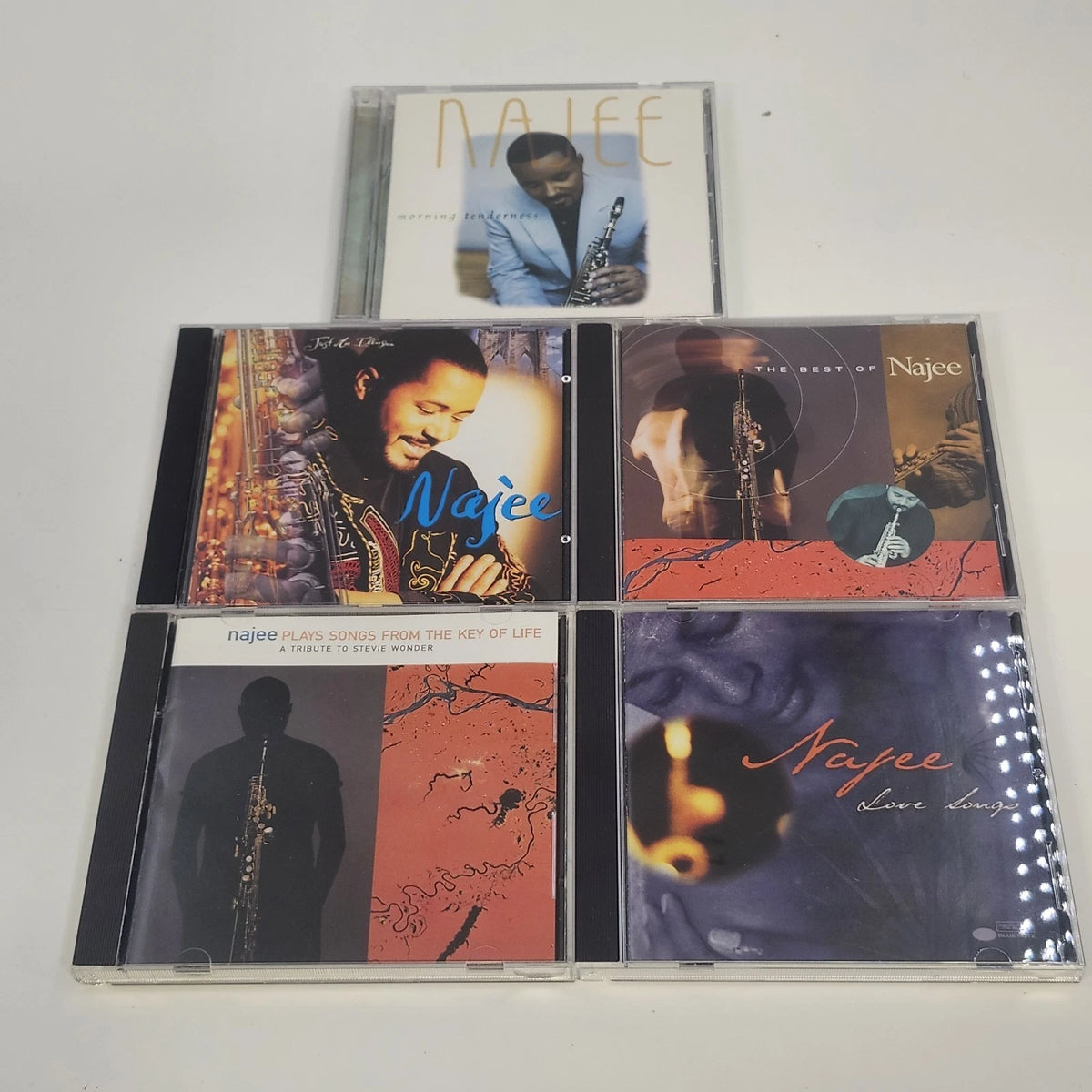 Najee 5-CD collection featuring smooth jazz albums and Stevie Wonder tribute