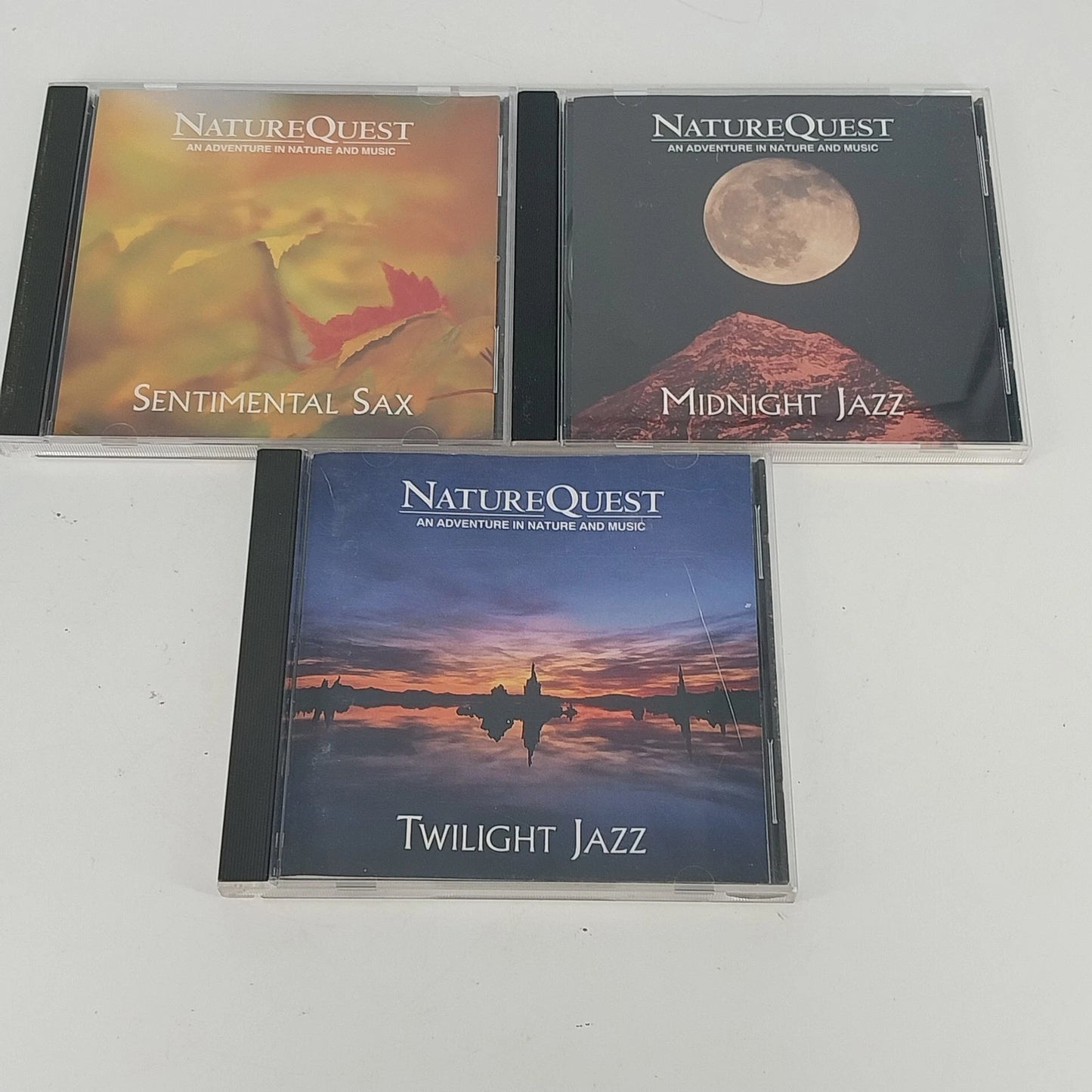 NatureQuest 3 CD set with Sentimental Sax Midnight and Twilight Jazz