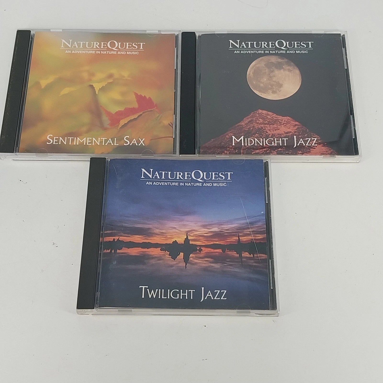 NatureQuest 3 CD set with Sentimental Sax Midnight and Twilight Jazz