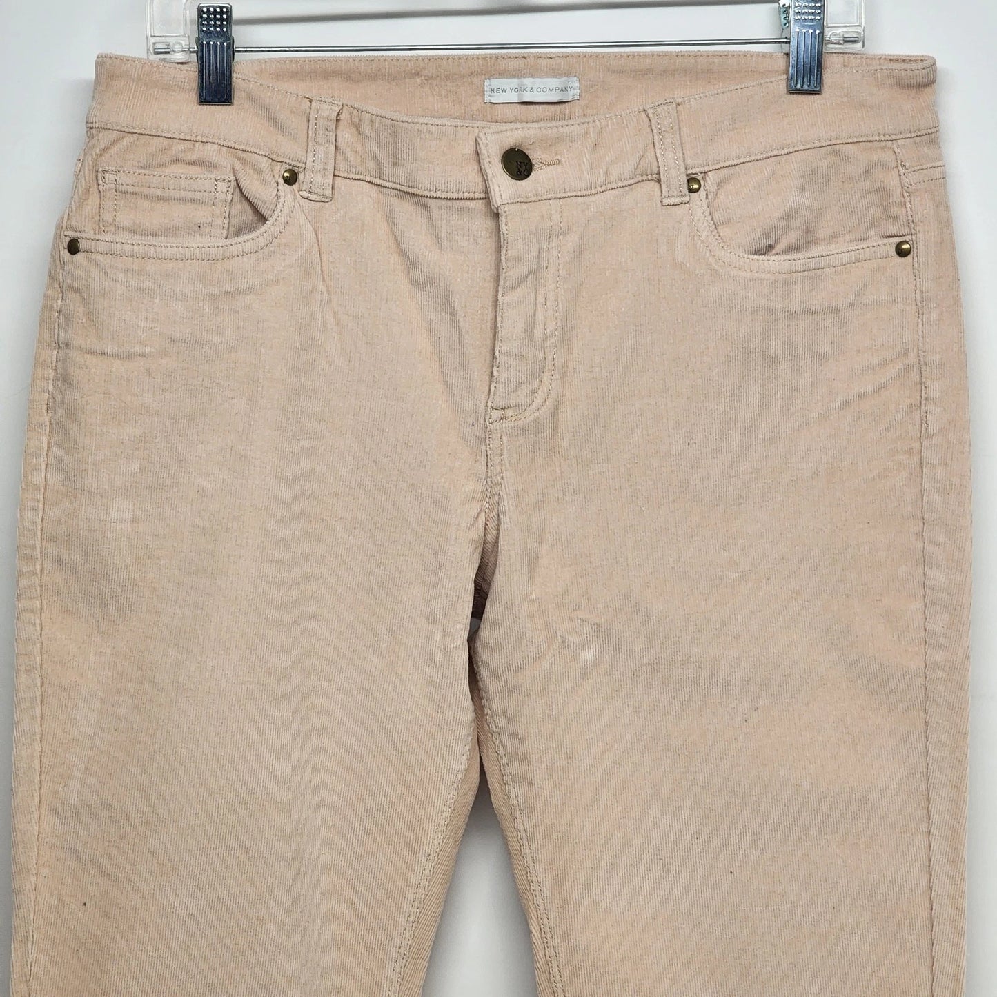 New York & Company women's pink corduroy straight leg pants