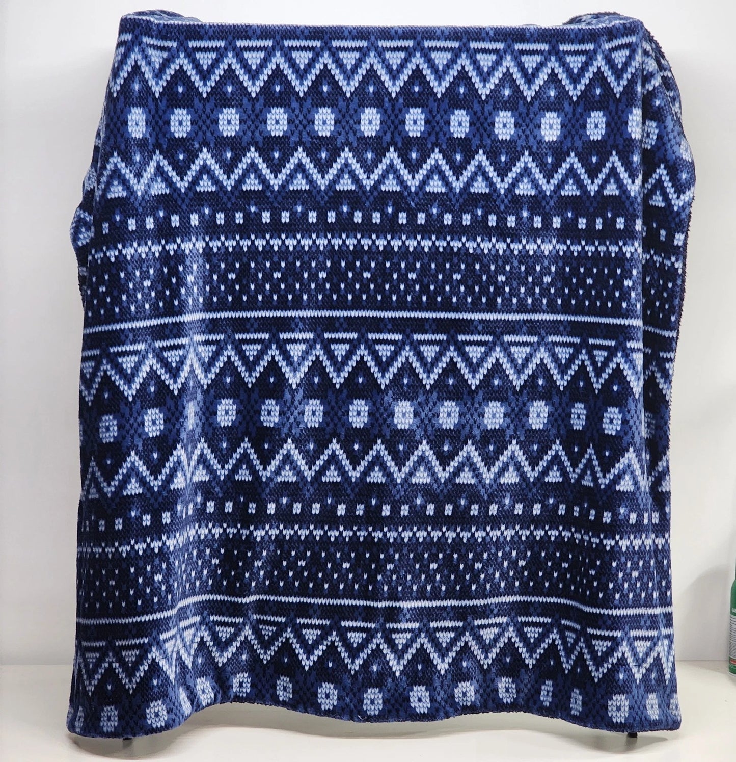 Blue and white Aztec style throw blanket by Northeast Outfitters