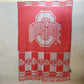 Ohio State Buckeyes licensed scarlet and gray viscose scarf with tassels