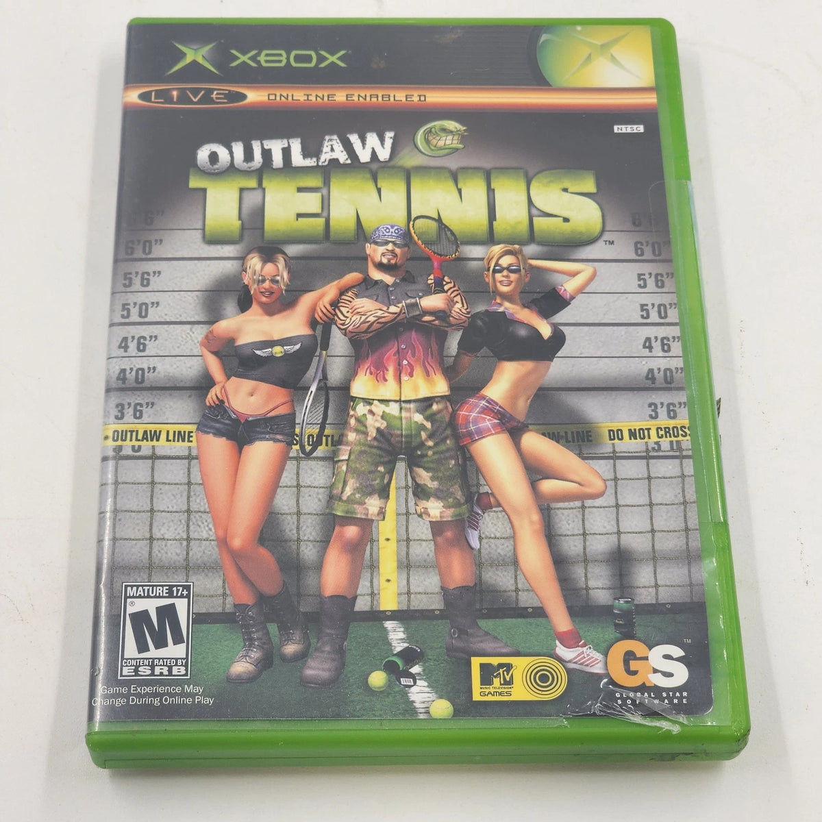 Outlaw Tennis 2005 Xbox game complete with case and manual