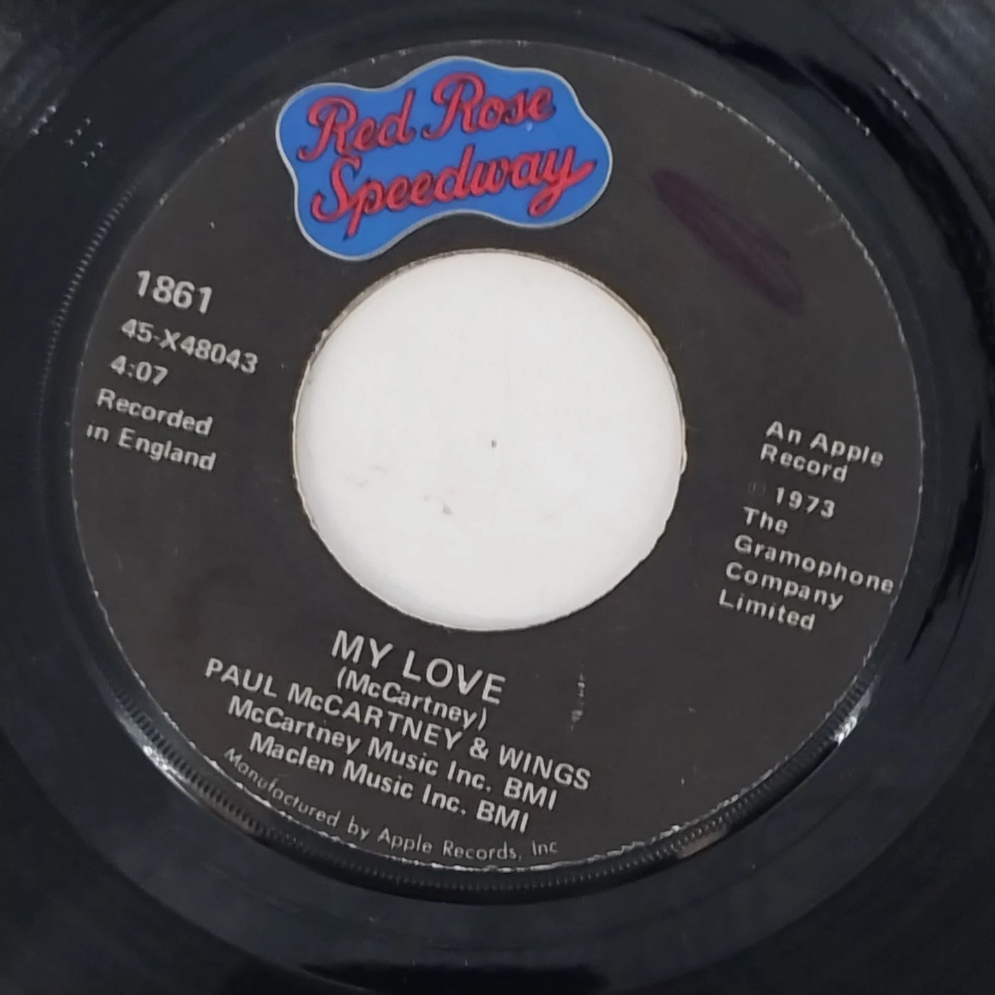 Paul McCartney and Wings My Love 45 RPM vinyl record