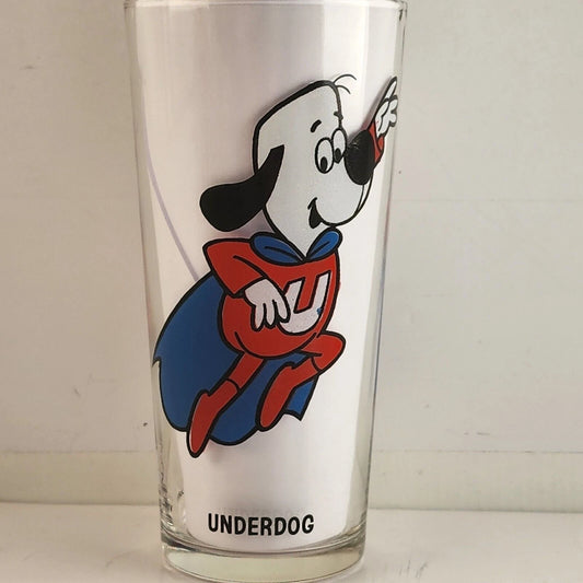 Vintage Pepsi Underdog 16 oz collector series glass tumbler