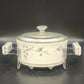 Vintage Pfaltzgraff April casserole dish with glass lid and wire holder