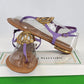 Pierre Dumas lavender T strap sandals