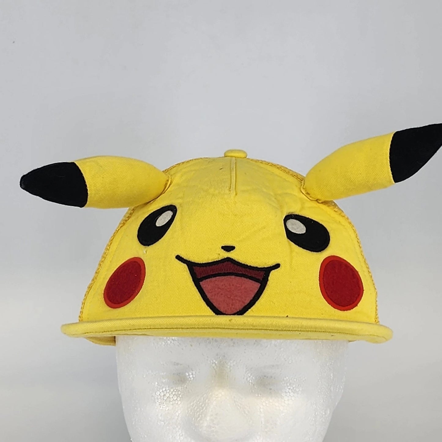 Yellow Pokemon Pikachu mesh trucker hat with 3D ears