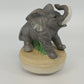 Vintage Prince Albert gray elephant ceramic music box figurine