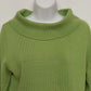 Raffaello Sport women's green cotton cowl neck sweater size large