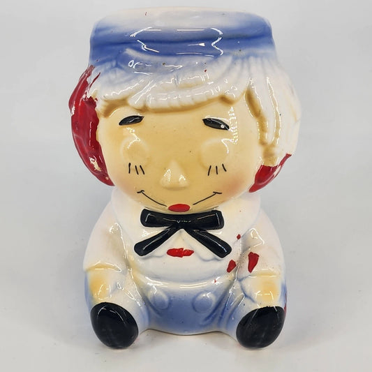 Vintage Raggedy Andy ceramic planter made in Japan