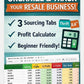 Reseller Inventory Spreadsheet with Profit Calculator Digital Download